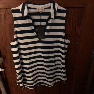 Sleeveless striped shirt